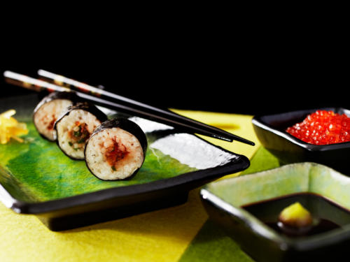 Saga  Maki Sushi With Rainbow Trout