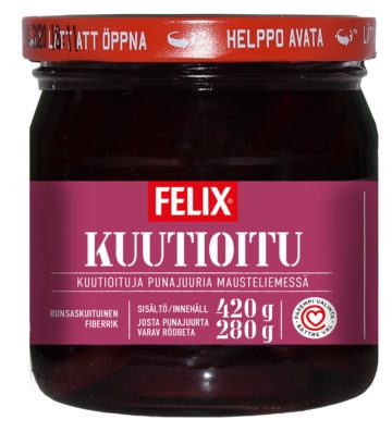 Felix 420/280 g kuutioituja punajuuria mausteliemessä