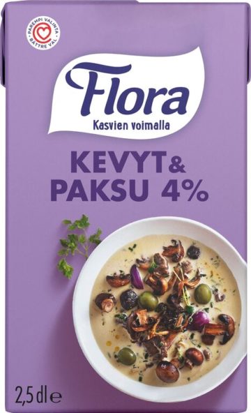 Flora Ruoka Kevyt & Paksu 4% Ruokakerma vähälaktoosinen
