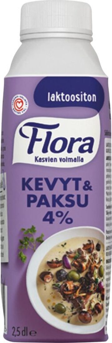 Flora Ruoka Kevyt & Paksu Ruokakerma 4% laktoositon